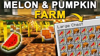 EASY Automatic Melon  Pumpkin Farm in Minecraft 121 Tutorial [upl. by Aruat]