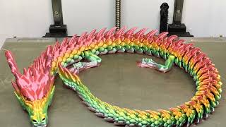 Rainbow Articulated Dragon 3D Print [upl. by Akihc]