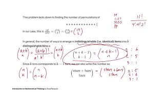 Stars and Bars Counting – Introduction to Mathematical Thinking [upl. by Acillegna914]