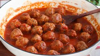 ALBÓNDIGAS de CARNE con SALSA  Receta tradicional de Albóndigas  CUKit [upl. by Corbet289]