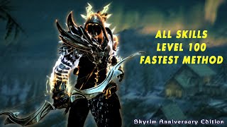 Skyrim All Skills to 100  Super Fast  StepbyStep Guide 2023  Skyrim Anniversary Edition [upl. by Certie]