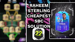 POTM RAHEEM STERLING SBC SOLUTION  MadFut 22  Cheapest Possible Way [upl. by Imis]