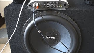 Blaupunkt gta 450 amplifier  Magnat xpress 15 subwoofer bass test [upl. by Meerek]