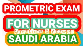 The Latest Prometric Exam For Nurses  MOH SAUDI ARABIA  Question amp Answer [upl. by Ranip]