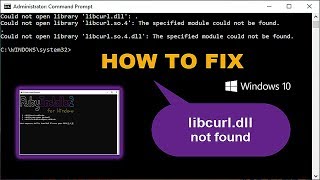 How to fix libcurldll libcurlso4 libcurlso4dll The specified module could not be found [upl. by Airla145]