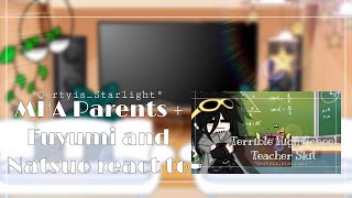 ° MHA Parents Enji  Fuyumi and Natsuo react to quotTerrible High School Teacher Skitquot ° [upl. by Ayotahc]