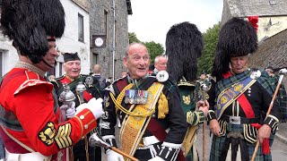 An emotional final parade and farewell for Drum Major David Rae at 2019 Tomintoul Highland Games [upl. by Dymoke]