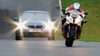 New BMW M5 vs BMW S1000RR superbike [upl. by Hadwin832]