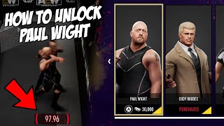 How To Unlock Paul Wight In AEW Fight Forever AKA The Big Show  Road To The Elite [upl. by Lissak680]