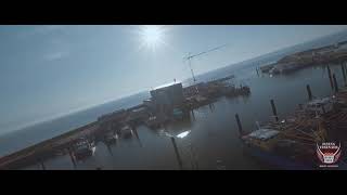 Yerseke haven cinematic 25fps Blackmagic 4K micro studio 9mm Laowa [upl. by Hulton]