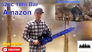 Testing Cheapest Chainsaw On Amazon 99 Shocking Results BILT HARD [upl. by Leahcimed]