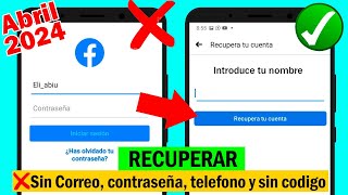 Como Recuperar tu Facebook Sin Correo Sin Teléfono y Sin Contraseña  RESUELTO [upl. by Adnorrehs]