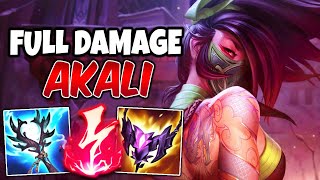 SEASON 14 FULL BURST AKALI BROKEN ONESHOT  Best Build amp Runes  League of Legends [upl. by Flinn]