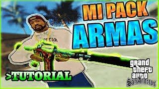 ►PACK DE ARMAS para tu GTA SA  MTA  SAMP TUTORIAL✅ Bajos Recursos 😱 [upl. by Brechtel]