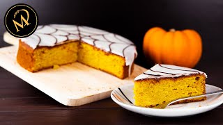 Saftigster Kürbis Kuchen zu Halloween  Pumpkin Pie Rezept [upl. by Nybor]