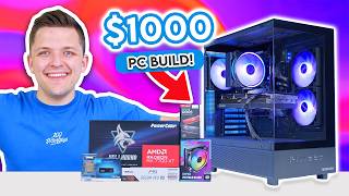 Best 1000 Gaming PC Build Right Now 😄 Full Build Guide w 1440p Benchmarks [upl. by Hadleigh]