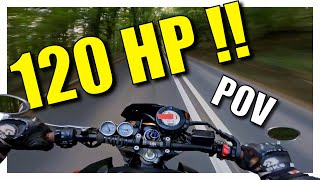 MT07 Turbo 120hp POV Ride  The Fastest MT07 [upl. by Helve]