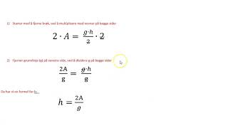 Formelregning omgjøring av formel [upl. by Alphonso]