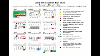 Calendario escolar 2021 2022 [upl. by Titus]