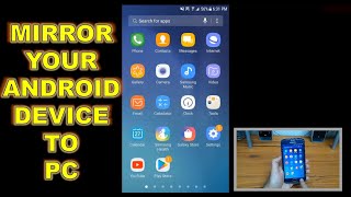 MirrorCast Samsung Android Mobile Screen to PC [upl. by Alleon]