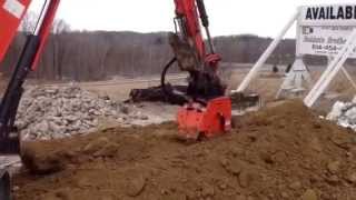 NPK C3D Plate Compactor  Driver with Backfill Blade  Backfilling amp Compacting Soil [upl. by Marlie207]