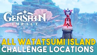 Genshin Impact All Watatsumi Island Challenge Locations amp Solutions [upl. by Alleunamme]