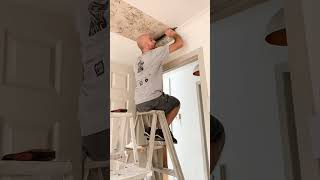 5 tips to easily install wallpaper on a ceiling wallpaperinstallation wallpaperdesign [upl. by Uoliram]