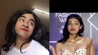 Dont Laugh Challenge ll Ronit Ashra ananya pandey mimicry [upl. by Hnah688]