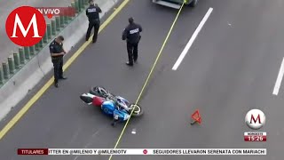 Motociclista muere tras chocar con auto en la MéxicoPuebla [upl. by Blondelle344]