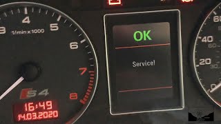 Audi Service Reset A4S4B6B7 [upl. by Dnalerb]