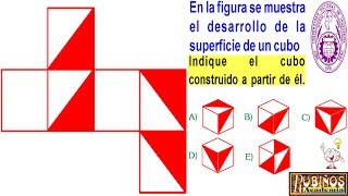 Razonamiento Espacial Desarrollo y Reconstrucción de un Cubo Examen Admisión a la Universidad UNI [upl. by Yssirhc]