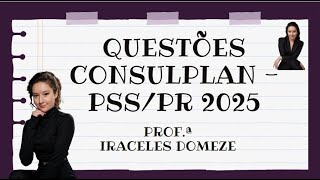 SIMULADO INSTITUTO CONSULPLAN  PSS 2025 [upl. by Aynodal615]