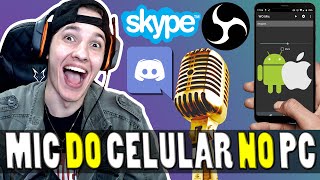 Como usar o CELULAR como MICROFONE no PC [upl. by Dammahom676]