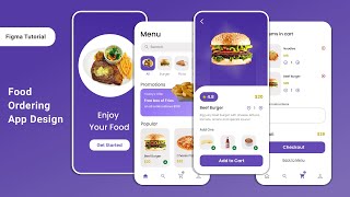 Food App Design in Figma  Figma Tutorial  UXUI [upl. by Emlynne]