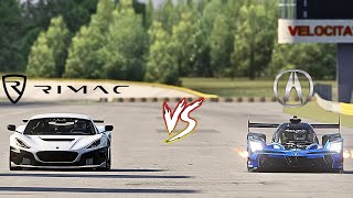 NEVERA vs ARX06 DRAG RACE dragrace nevera rimac acura assettocorsa assetto gameplay [upl. by Godspeed]