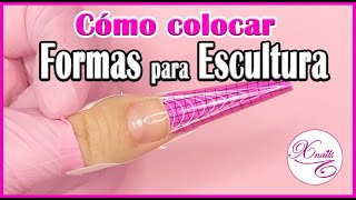 MINI CLASE 💅💅 Como Poner FORMAS para ESCULTURA paso a paso  Uñas ESCULTURALES 💅💅 [upl. by Noirret514]