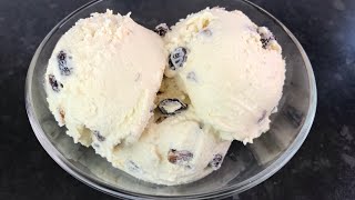 RUM amp RAISIN ICE CREAM  easy NO CHURN ice cream recipe [upl. by Akerehs687]