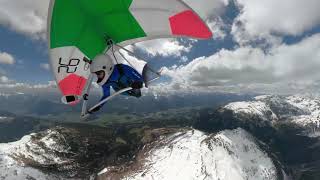 Mountain gliding on a hang glider in Alps Greifenburg 2019 [upl. by Irim]