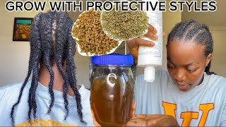 WEEKLY ROUTINE FOR LONGER HAIR GROWTH How I grow my hair in protective style [upl. by Treblig833]