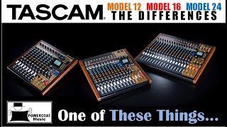 Tascam MODEL 12 MODEL 16 MODEL 24 Differences Explained [upl. by Eniamaj138]