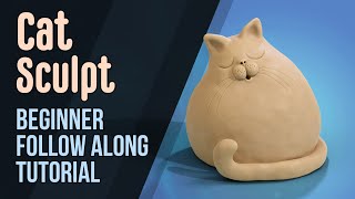 Cat Sculpt  Follow Along Tutorial  Blender 2 8 [upl. by Huey]