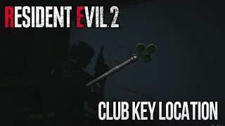 Resident Evil 2 Remake  Green Club Key Location [upl. by Matelda527]