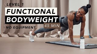 HOME WORKOUT  FUNCTIONAL BODYWEIGHT TRAINING LEVEL 1  REBECCA BARTHEL [upl. by Nevur]