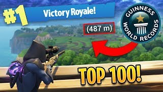 TOP 100 BEST FORTNITE SNIPER SHOTS OF ALL TIME [upl. by Lepine702]