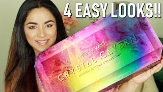 NEW 4 EASY LOOKS using WET N WILD CRYSTAL CAVERN Collection [upl. by Newnorb]