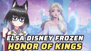 ELSA DISNEY FROZEN SKIN REVIEW  Honor of Kings [upl. by Meldoh]