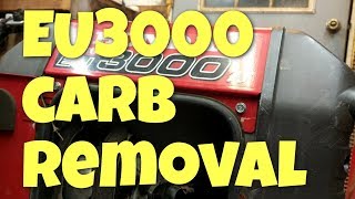 Honda generator EU3000is carburetor removal [upl. by Nylsirk]