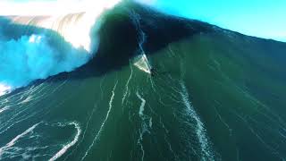 World Record Biggest Wave Ever Shot by Drone  Nazare Portugal [upl. by Daron]