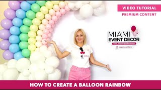 Detailed Balloon Rainbow video tutorial with subtitles  Balloon rainbow DIY  Balloon garland [upl. by Rexanne280]