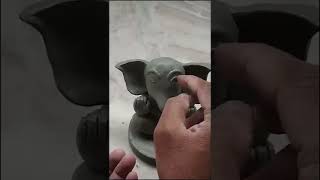 Clay Ganpathi Making  Clay Ganesha  Home Made Ganpati [upl. by Aicelav516]